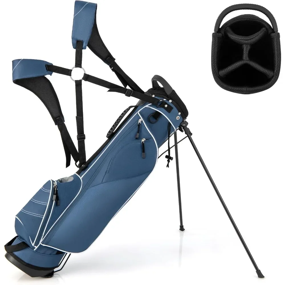 Golf Stand Bag, Lightweight Organized, Easy Carry Shoulder with Way Dividers and Pockets for Extra Storage