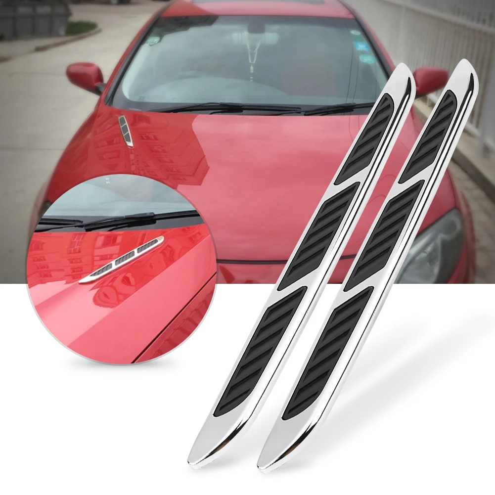 Decorative Trim Car Exterior Hood Side Door Air  Vent Cover  Grille Decorative Trim Sticker Air  Vent