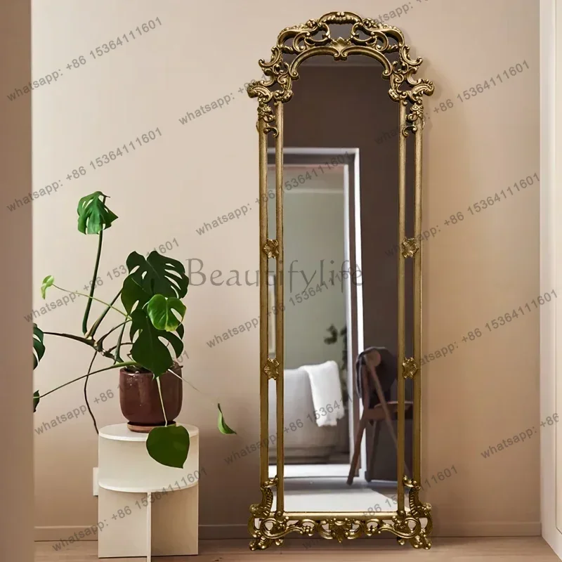 XX.European Style Light Makeup Mirror Wall Mirrors Art Floor Mirrors Full Body Room Decoration Decorative Mirror Decor American