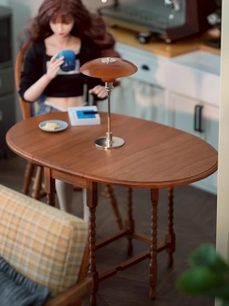 

1/6 Vintage Dining Table Chair Bjd Blyth Soldier Lol Miniatures Dollhouse Model Furniture Miniatures Dolls Photo Props Decor Toy