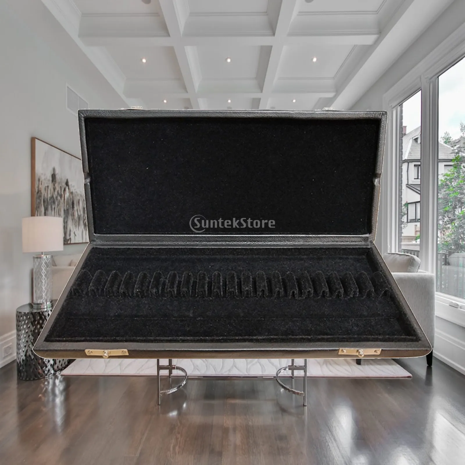 Professional Oboe Cane Box with Felt Lining Holds 20 Reeds Secure Case for Musicians