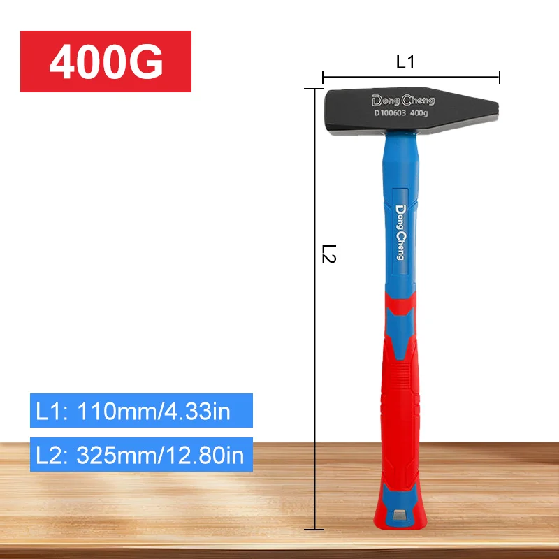 Hoogwaardig koolstofstaal hamer 200g 300g 400g 500g, glasvezel handvat antislip grip multifunctionele klauwloze hamer