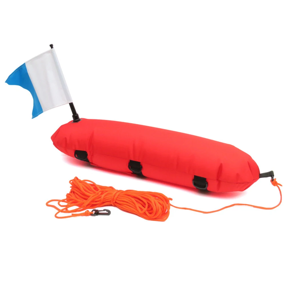Beach Diving Freediving Marker Buoy Lengthen Inlet Mouthpiece 78x25cm Inflation Size Automatically Lock The Air