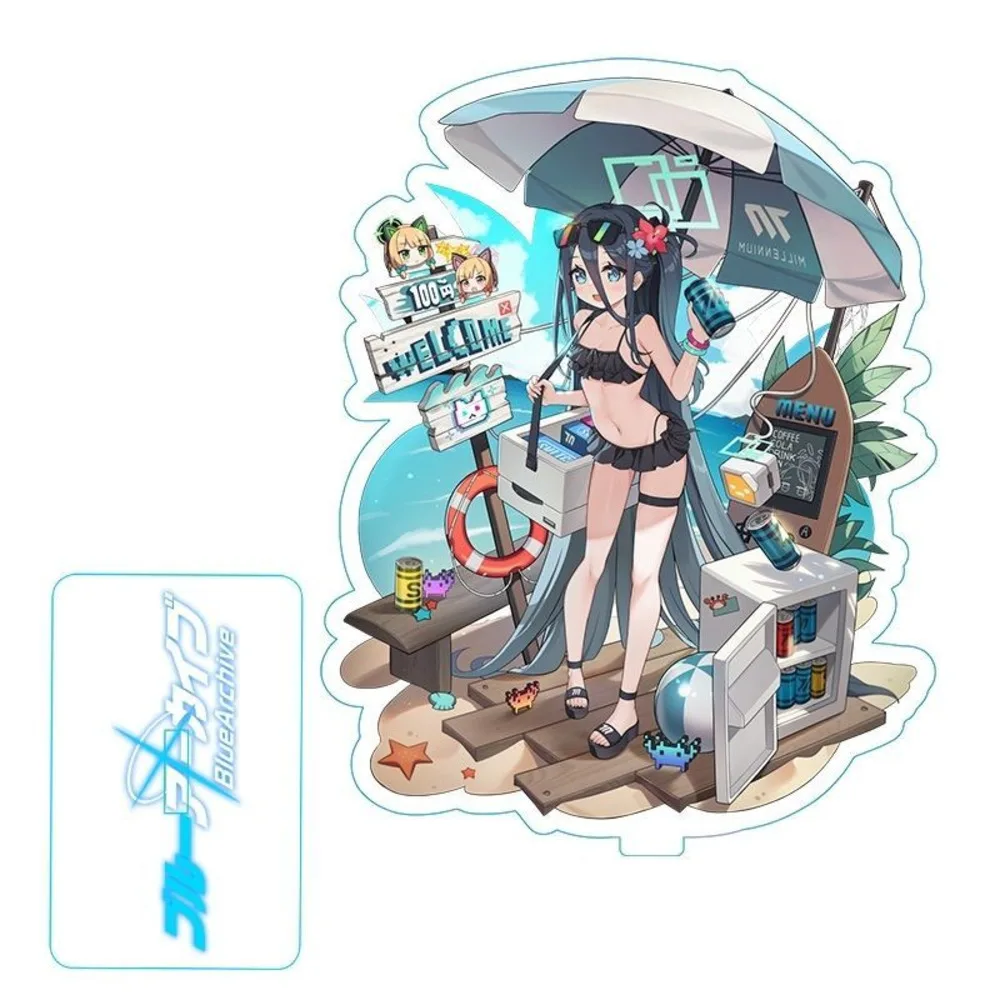 

Blue Archive Tendou U Takanashi Hoshino Stand Anime Figure Clear Acrylic Model Plate Desk Decor Photo Standing Sign