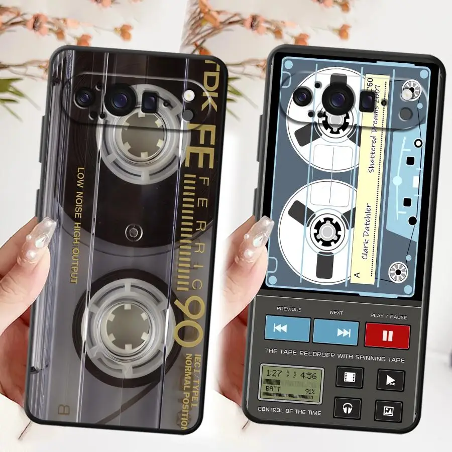 Funda Handyhülle für Google Pixel 7a 6 7 8 Pro 10 9 Pro XL 6a 9a 8a Vintage-Kassette