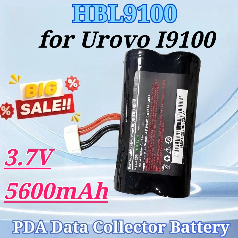 

3.7V 5600mAh for HBL9100 Rechargeable Lithium-ion Battery Pack for Urovo I9100 PDA A-grade Battery Cell High-Performance