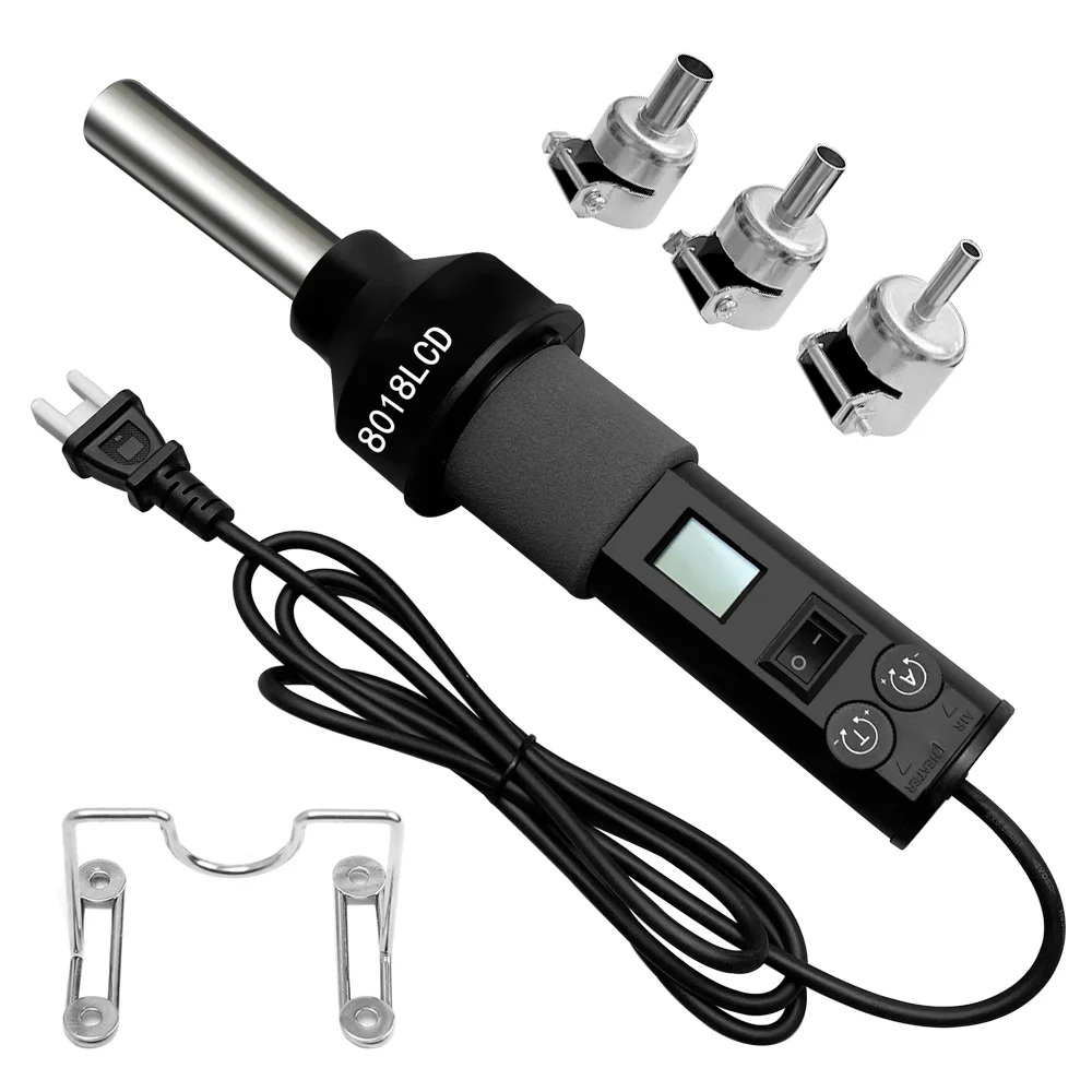 Heißluftpistole mit Einstellbarer Temperatur GJ 8018 700W Lötstation LCD Digital Heißluftgebläse BGA IC Lötwerkzeuge ﻿