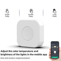 Tuya ZigBee Smart Scene Switch Mini Wireless Multi-scene Linkage Button Switch One Touch Control Work With Smart Life Gateway