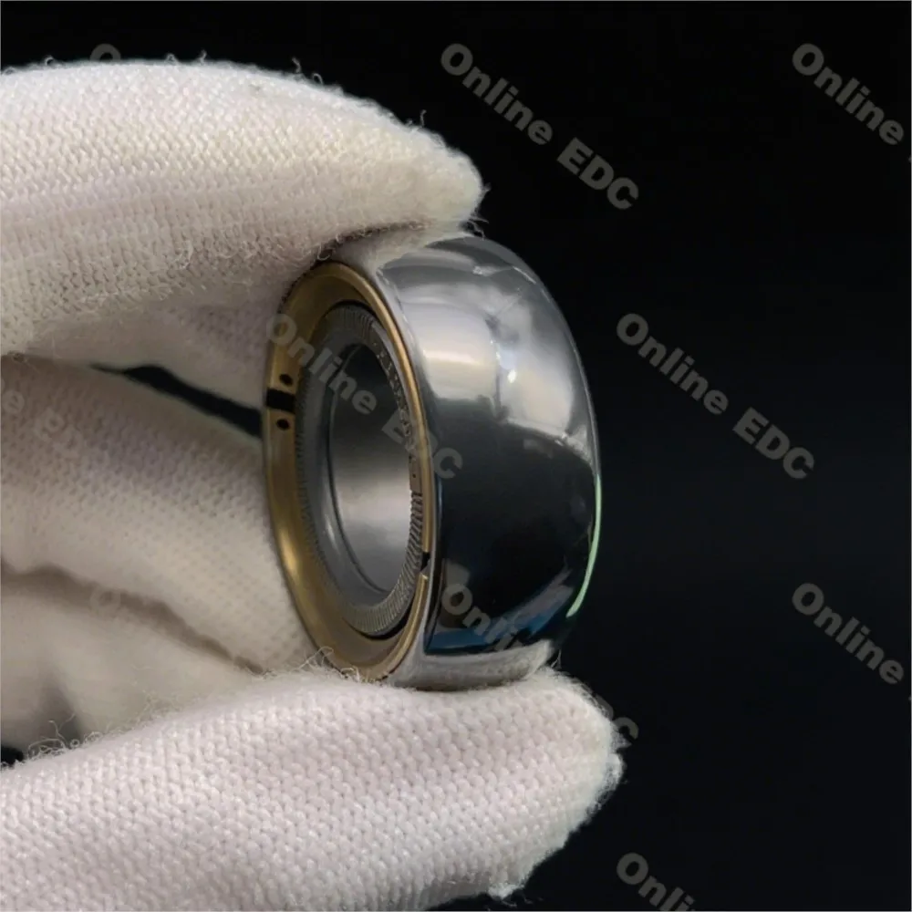 Used EDC Toys LAUTIE Mechanic C Pro Paragraph Finger Ring Zirconium Brass Fingertip Gyroscope Ratchet Magnetic Toys EDC