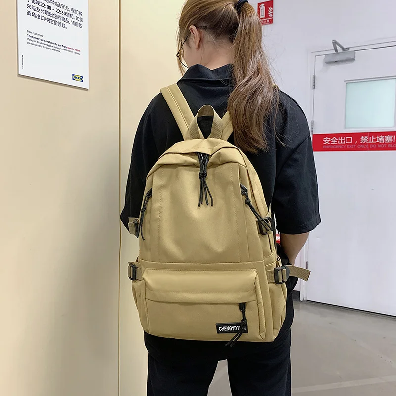 

New Canvas Backpack Women Oxford Cloth Schoolbag Men Korean Students Bookbag Junior High School Campus Travel