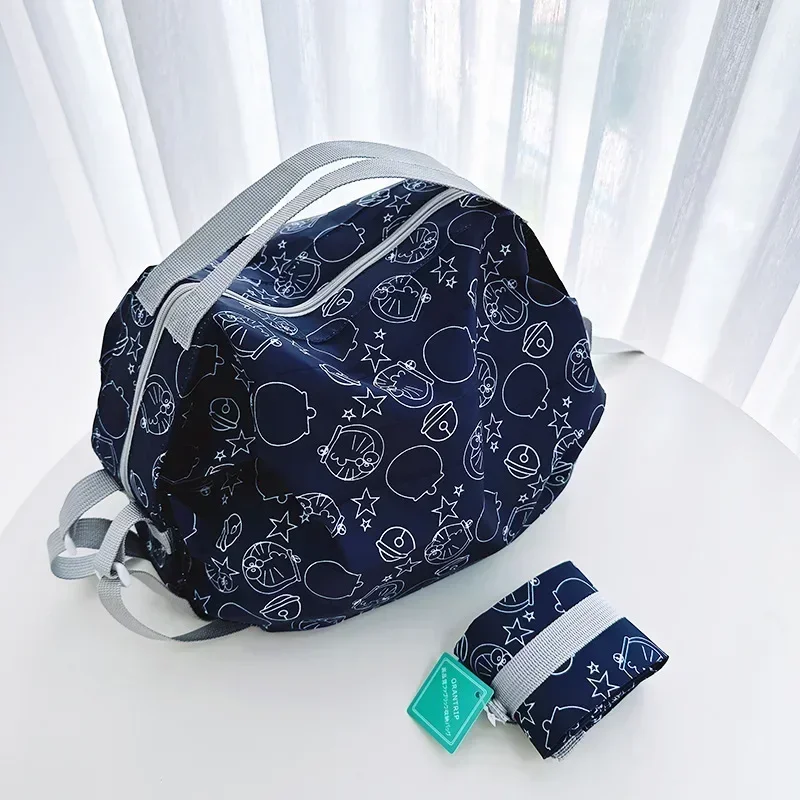 Sac de rangement d'orgue Doraemon pour femmes et hommes, cadeau parent-enfant, sac de messager initié, sac à provisions environnemental pliant, sac à main de voyage