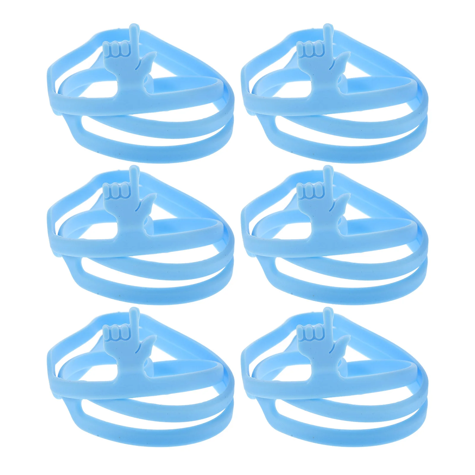 6Pcs Silicone Finger Point Bookmarks Cute Flexible Book Page Markers Students Stationery Fun Reading Accessories