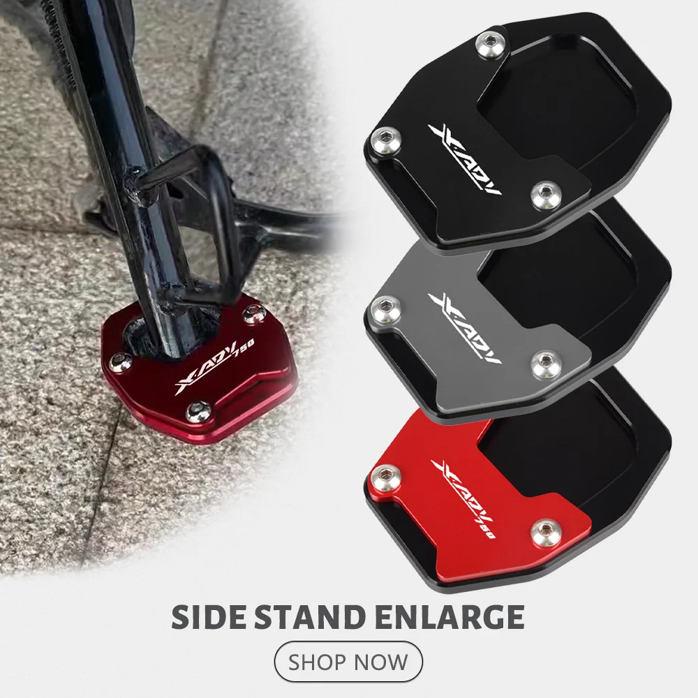 2023 Motorcycle CNC Flat Foot Side Stand Extension Plate Kickstand Foot Enlarger For HONDA  X-ADV 750 750 X-ADV 2021 2022