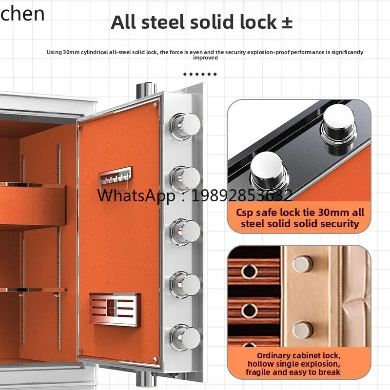 Home Anti-Theft Small Fingerprint WiFi Safe Office Document Storage All-Steel Anti-Theft Wall-Mounted Safe