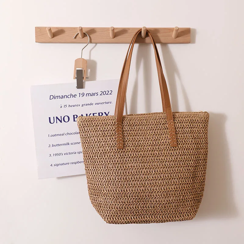 

Women Woven Tote Large Beach Handmade Weaving Shoulder Bag Handbag Nylon Shoulder Bag Shoulder Bag Men Shoulder Sling Bag