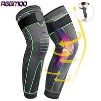 1PC Full Leg Compression Sleeves with Adjustable Straps - Knee & Calf Support for Running,Arthritis - Compression for Joint Pain
