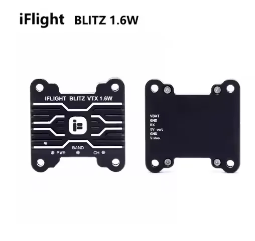 IFlight BLITZ 5.8G 1.6W وحدة VTX عالية الطاقة 40CH PitMode 25/400/800/1600mW بلاستيك قابل للتعديل FPV لمسافات طويلة RC Traversing