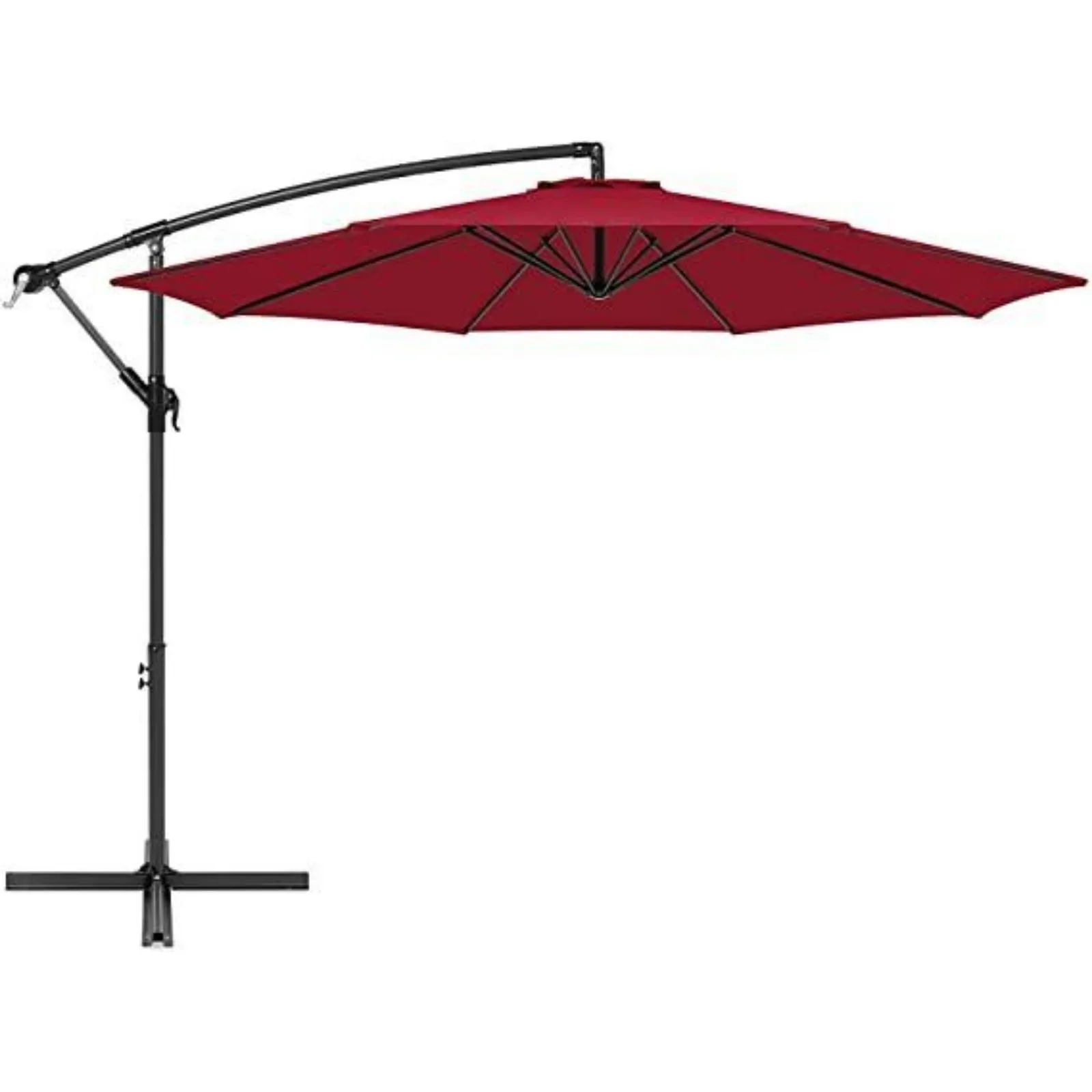 US 10-foot hanging umbrella balcony sunshade offset outdoor adjustable durable umbrella-