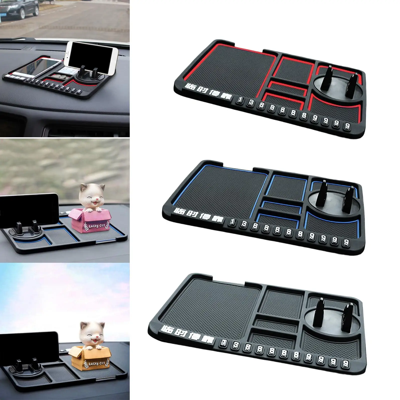 Autodashboard Antislipmat Siliconen Anti-Bracket Mount Gadget Pad