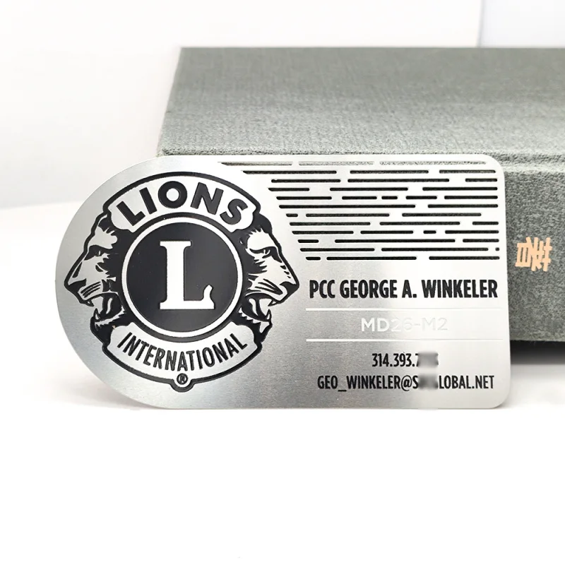 custom.Laser Cut Engraved Stainless Steel Metal Business Card