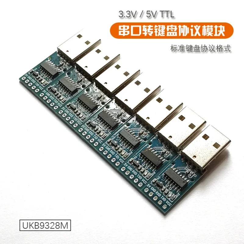 UsenDz@ Modulo di conversione protocollo da porta seriale UART/TTL a tastiera USB 3,3 V 5 V UKB9328M