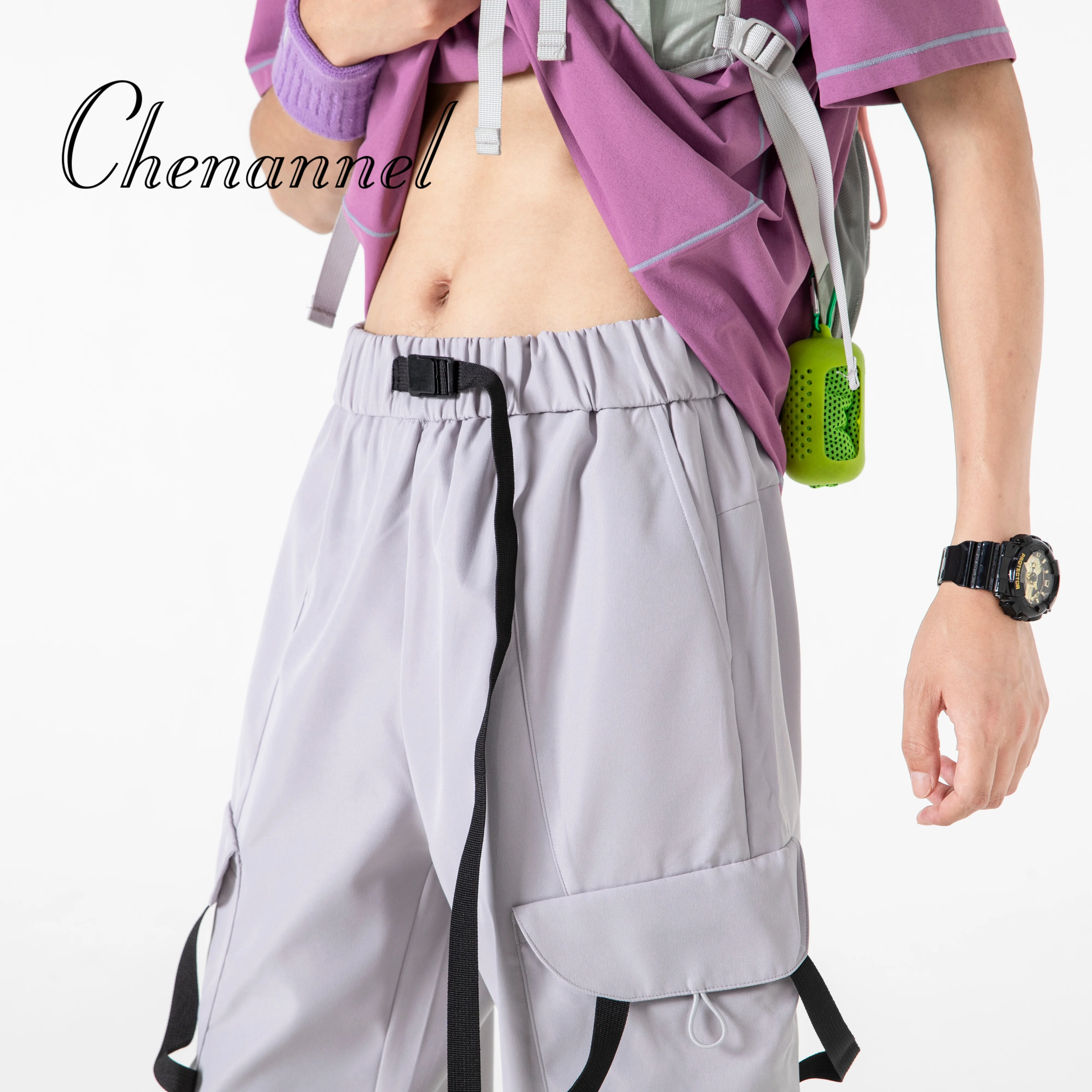 الرجال البضائع السراويل الطويلة عارضة بانت أزياء فضفاضة مريحة بلون جيوب متعددة أجهزة لياقة خارجية الجري عارضة بنطلون