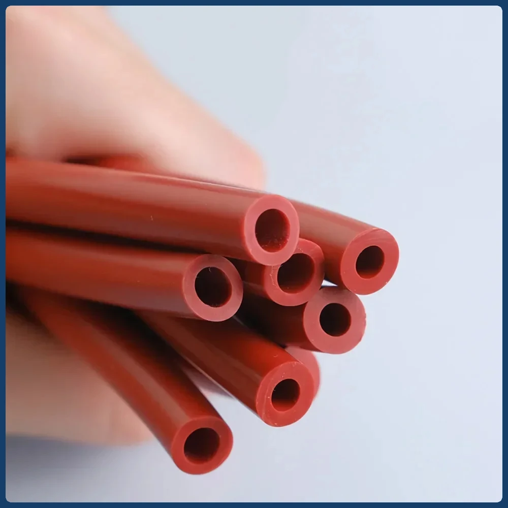 

1-10 Meter Red Silicone Tube Soft Food Grade High Temperature ID 2mm-19mm Vacuum Cooling Pipe Air Pump Softs Rubber Hose