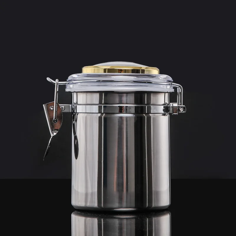 Stainless Steel Stash Jar With Hygrometer for Herb Tobacco Cigar Airtight Smell Proof Storage Container With Lid Stash Box