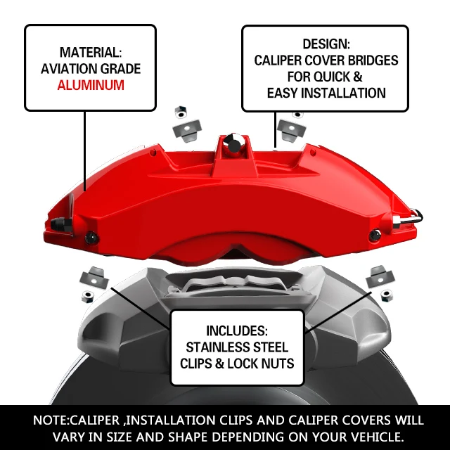 AOOA RACING CE CERTIFICATE أغطية الفرجار غطاء فرجار الفرامل #3