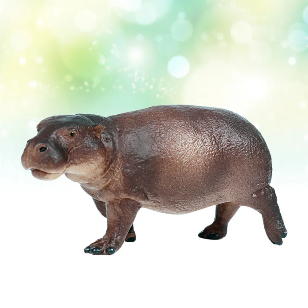 1Pcs Simulation Hippo Decoration Creative Animal Ornament Desktop Adornment Room Office Photo Prop