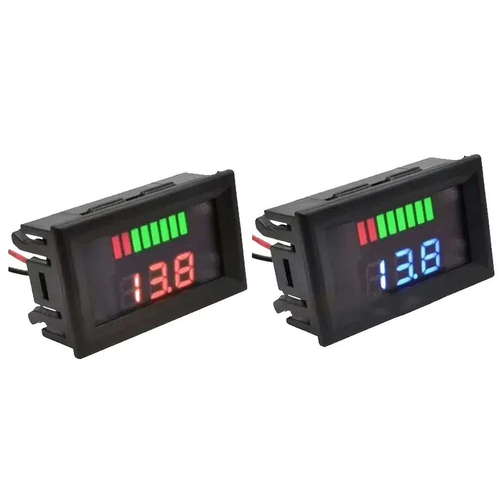 12-72V Car Battery Charge Indicator LCD Digital Dual Display Voltage Power Meter Lithium Battery Capacity Meter Voltage Tester