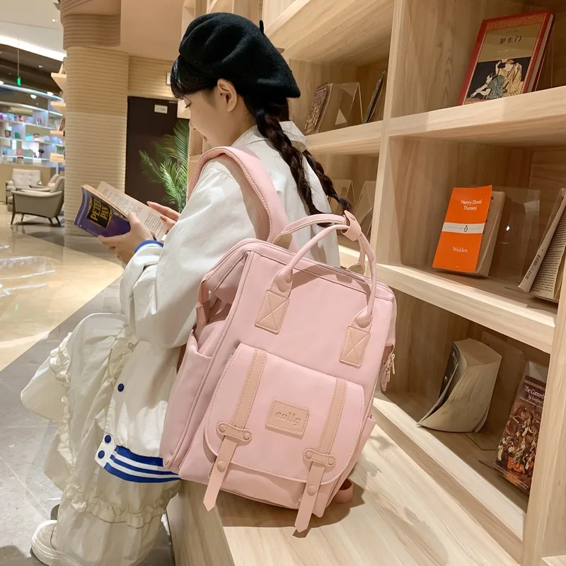 Mummy Bag Ins Style Hand-raised High-end Mother and Baby Bag Mother Bag Female School Bag Lightweight Travel Shoulder Bag