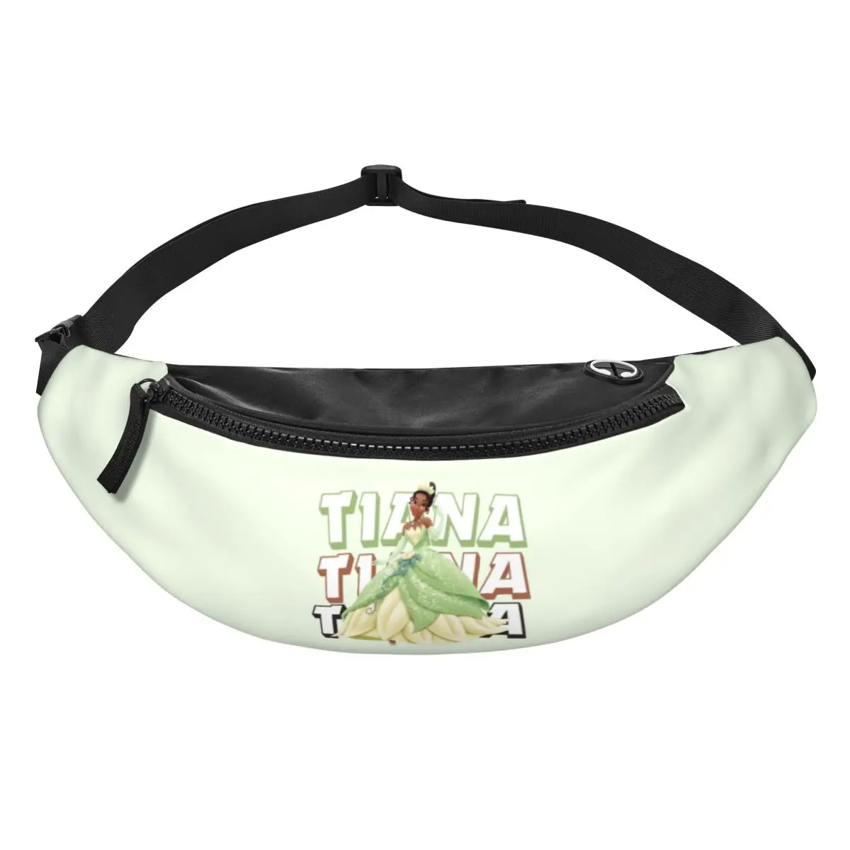 

Custom The Princess Cartoon And The Frog Fanny Pack Women Men Cool Crossbody Waist Bag for Camping Biking Phone Money Pouch