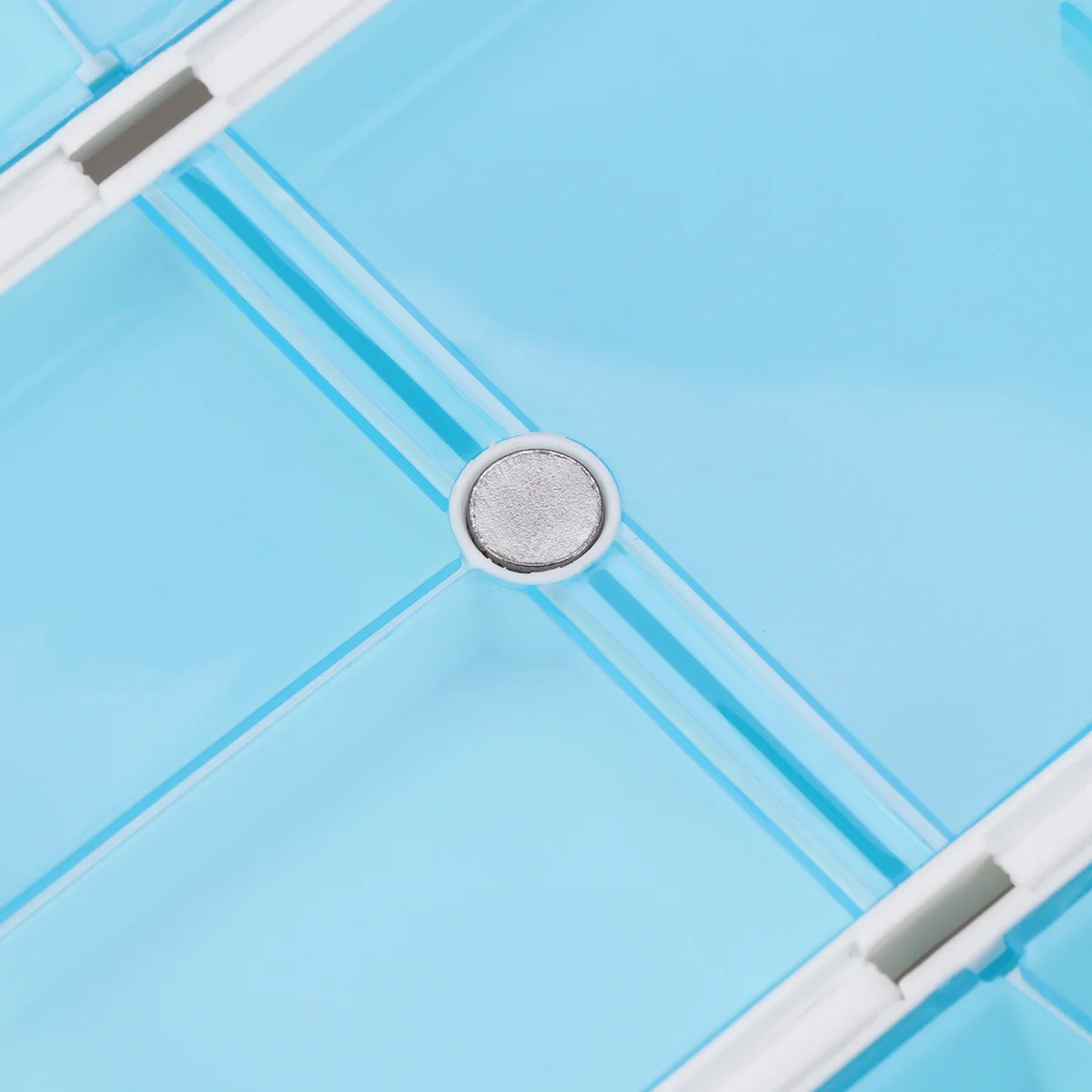 

Portable 7 Days Pill Box Organizer Sealed Lightweight Foldable Storage Case For Travel Outdoor Home Use White Durable Pp