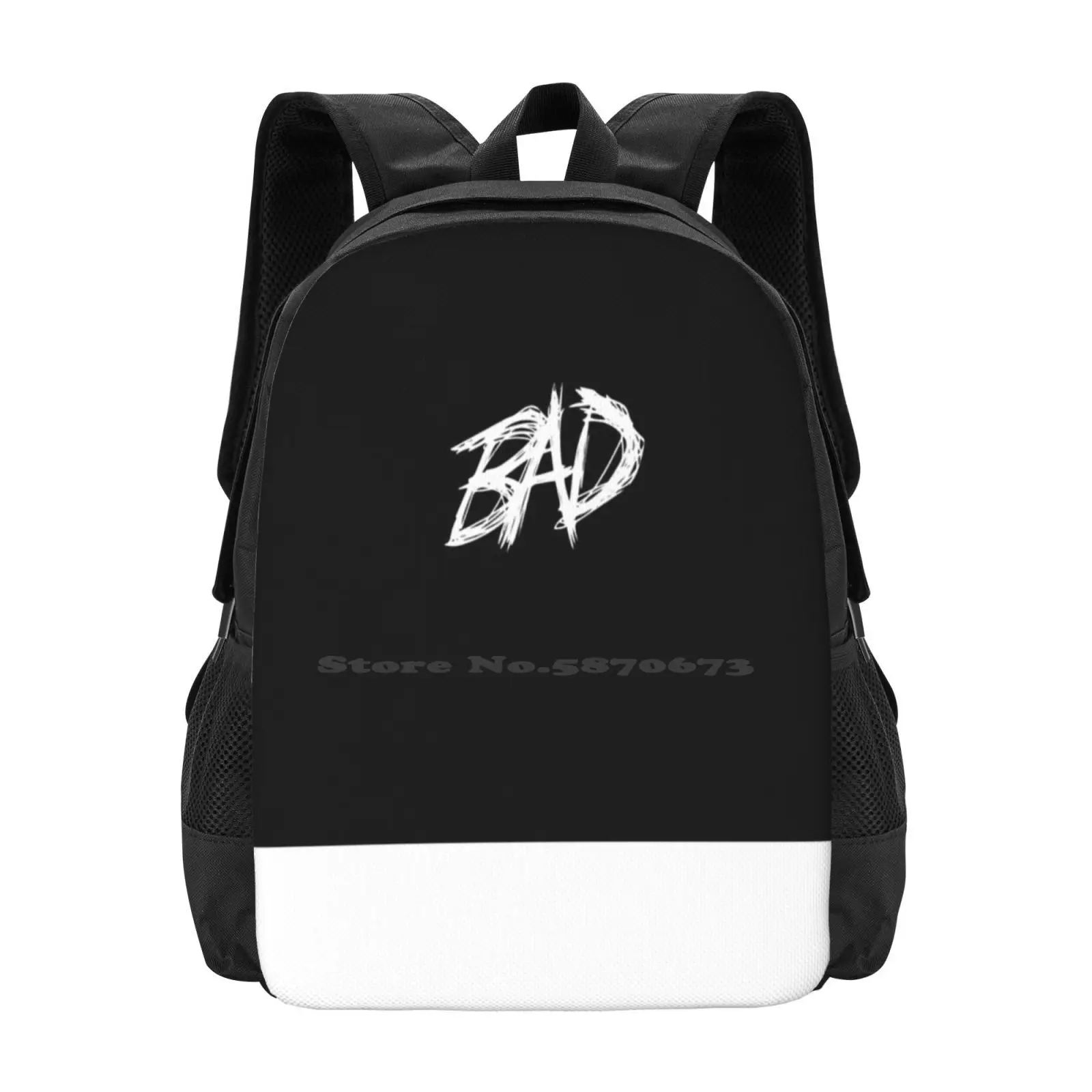 Bad ( ) 3d Print Design Backpack Student Bag Rap Bad Underground Usa Money