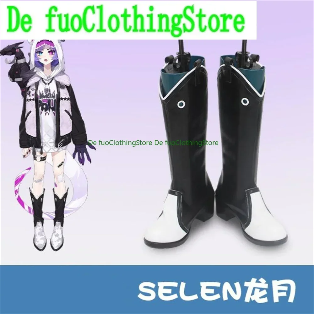 

Селен Тацуки Виртуальный YouTuber VTuber Обувь для косплея Сапоги Игры Аниме Хэллоуин Рождество DefuoClothing Магазин обуви