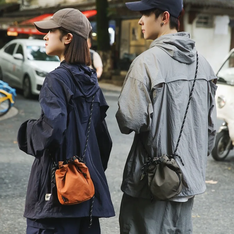 

Сумка через плечо для мобильного телефона, мужская уличная легкая водонепроницаемая маленькая сумка для тела, ведро для рта, нейлоновая мини-сумка на плечо