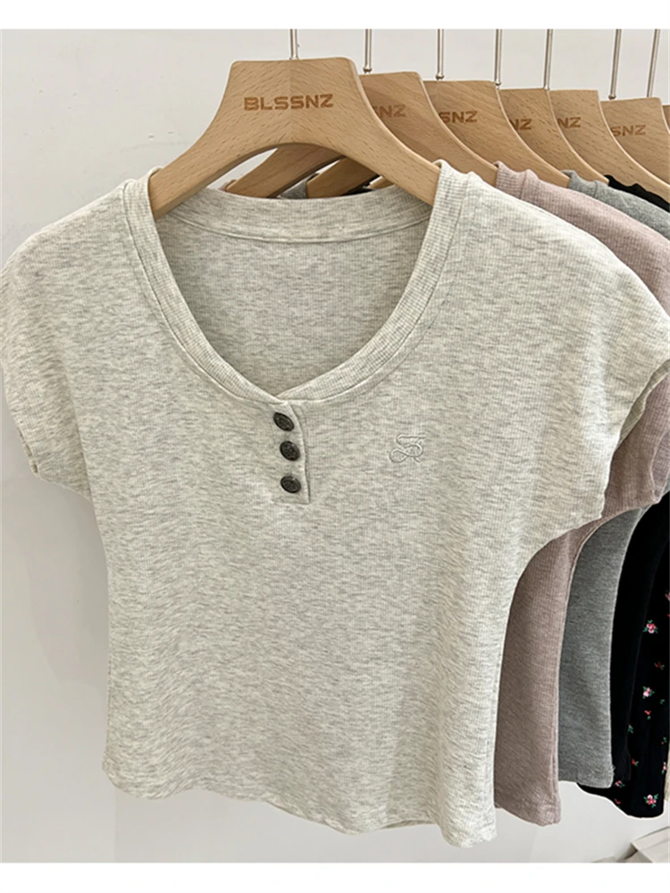 

Summer Women T Shirt T-Shirt Woman Clothes Tops Tshirt Female Crop Top Tees Y2k Para Mujer Ropa De Mujer Roupas Feminina Traf