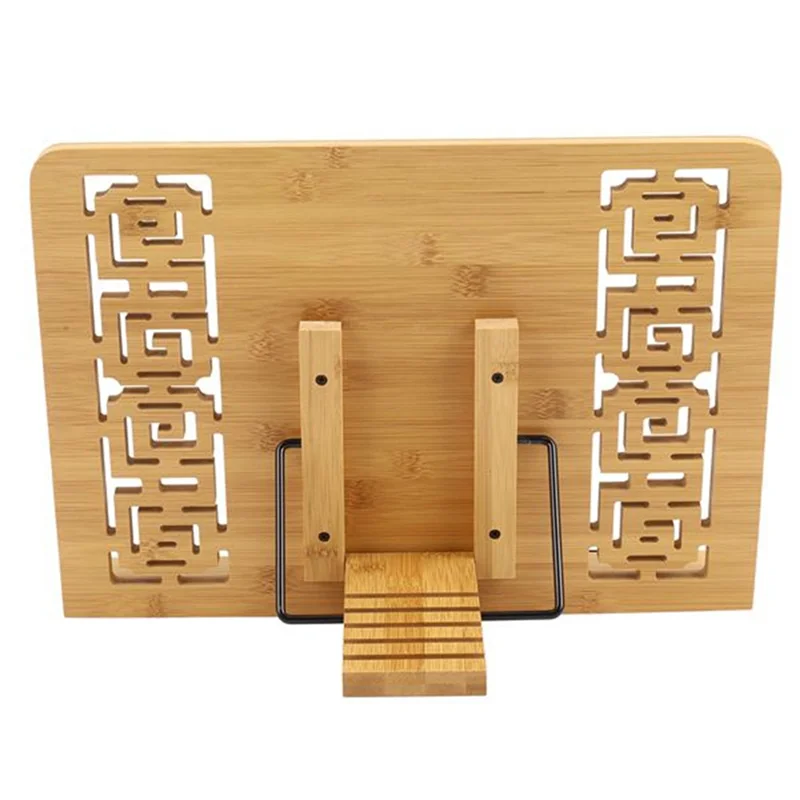 ADP-Foldable Tablet Textbook/Music File Holder/Retro Hollow Elegant Pattern Desk Bookcase