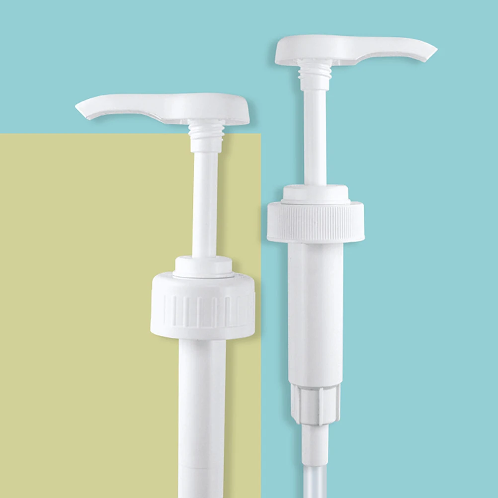 

1pc Beverage Dispenser Press Pump Head Food Grade Syrup Nozzle Oil Extruder Plastic Pressure Head For Soap Detergent 15Ml White