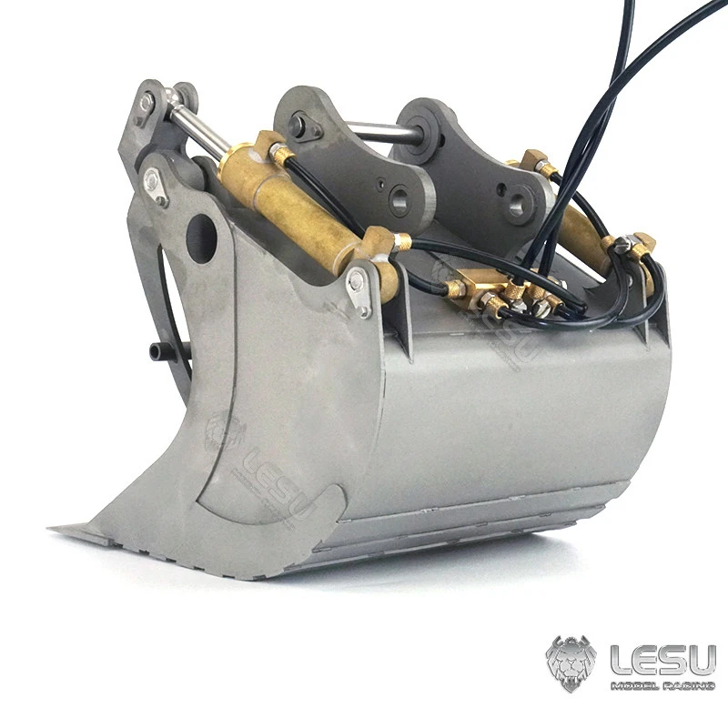 Metall-Greifkorb für 1/14 LESU RC Hydraulikbagger Et30H Aoue Et26 Outdoor-Spielzeug TH19605 LKW DIY Zubehör Spielzeug – Detail 8