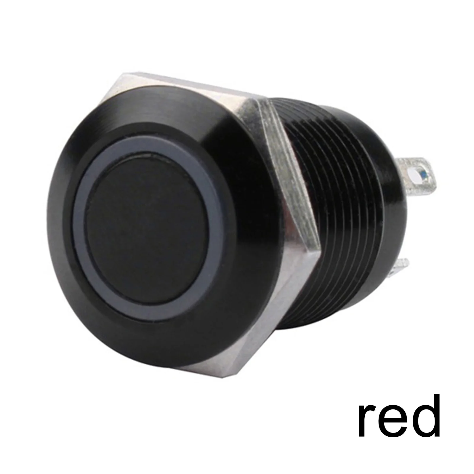 12mm Metal Button Switch Black Reset Small With Light Waterproof Button Switch Matching Sealing Circle&Nut WaterProof Accessorie