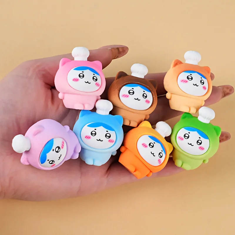 Kawaii Hachiwera Chef Cosplay Mini Figure Keychain Cartoon Doll Pendant, Fashion Backpack Charm Car Dashboard Ornament view 3
