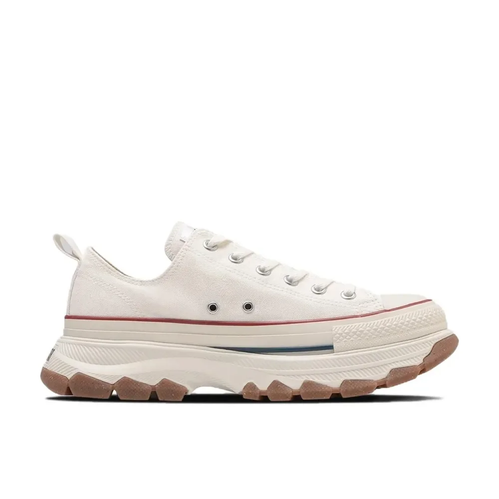 Converse All Star Trekwave Sapatos de lona de cano baixo antiderrapantes, resistentes ao desgaste e com absorção de choque, estilos masculinos e femininos, branco