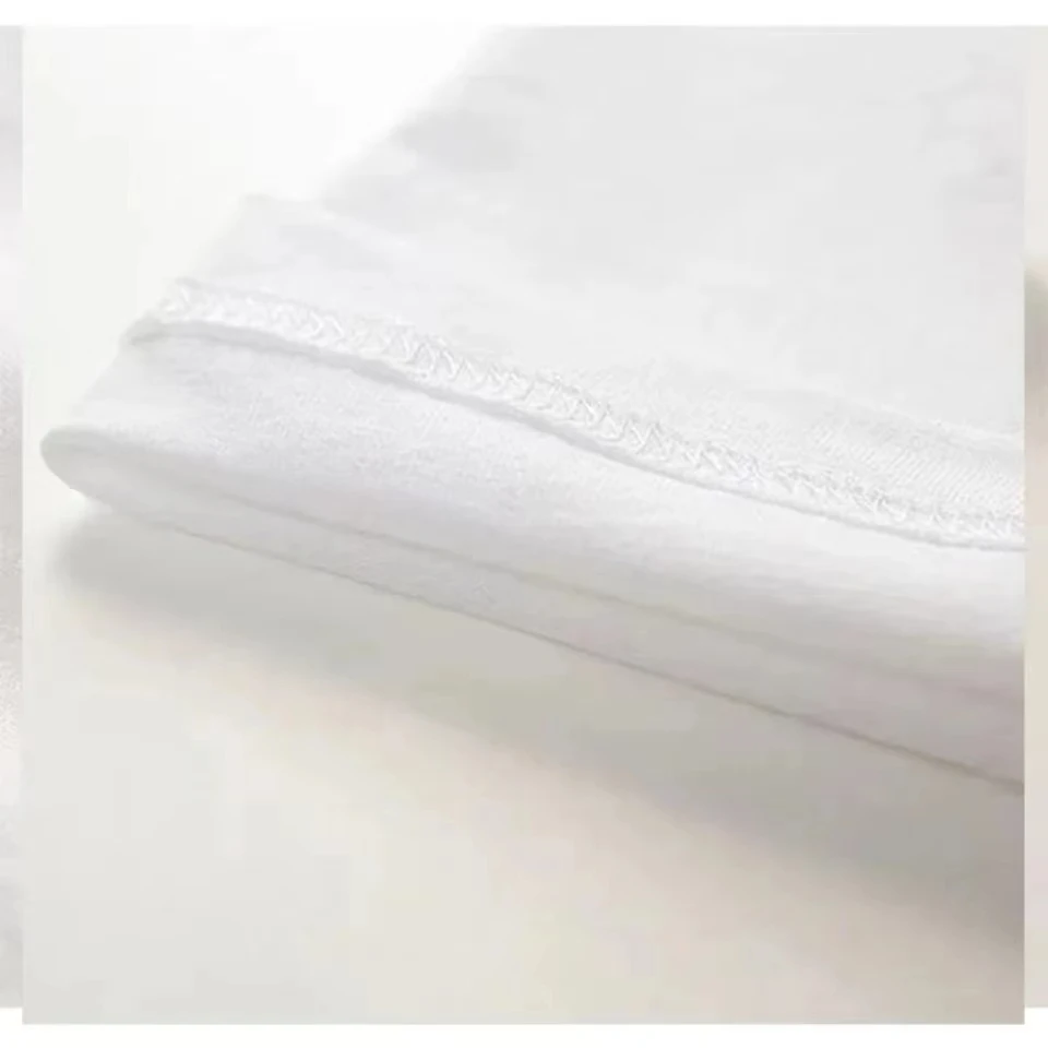 2025 المد العلامة التجارية الكورية ما هو الرجال والنساء الصيف قصيرة الأكمام بيتر بان القطن زوجين تي شيرت الهيب هوب Harajuku المحملة #4