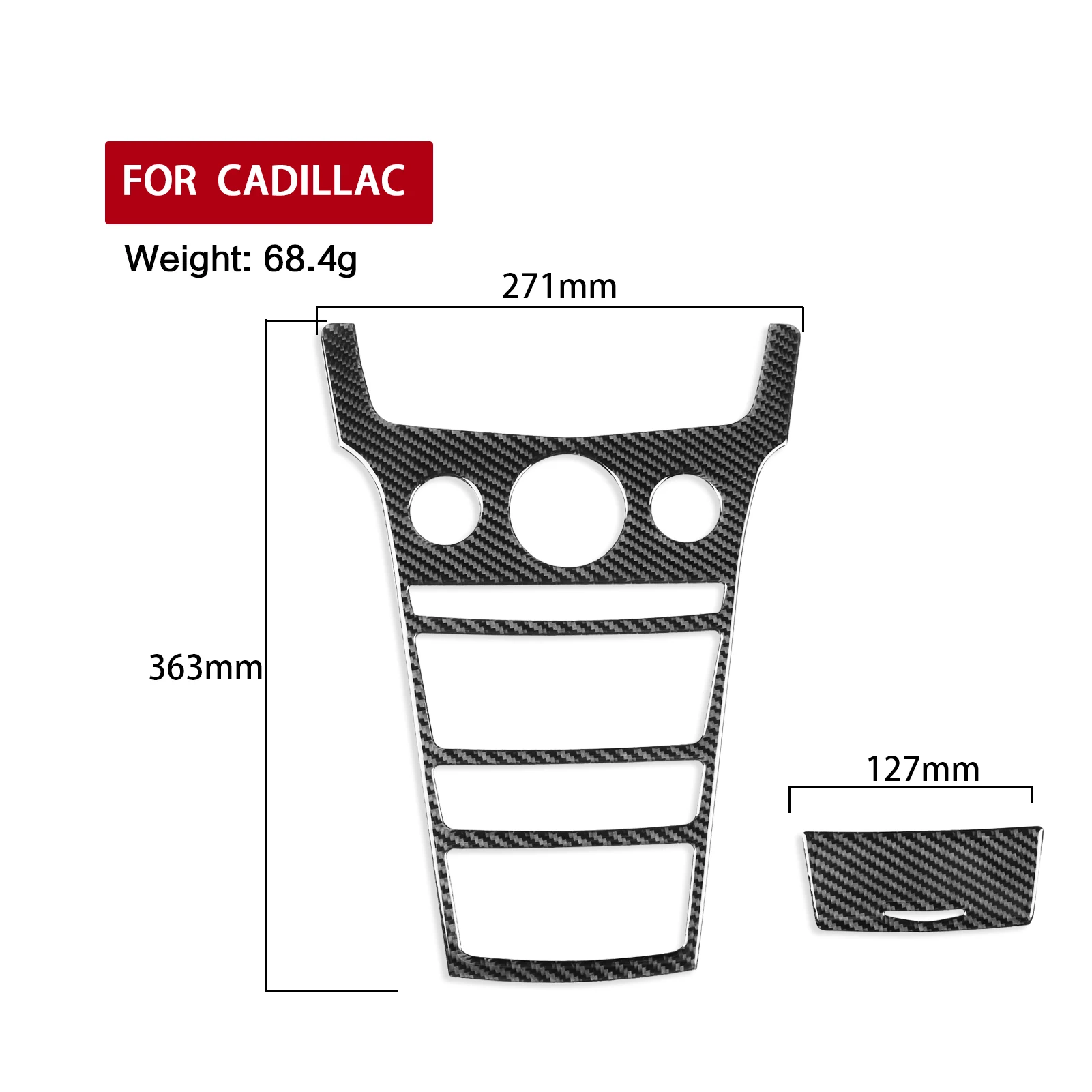 For Cadillac CTS 2008—2013 Carbon Fiber Center Console Control Panel Car Accessories Interior Cover Trim Sticker Modification