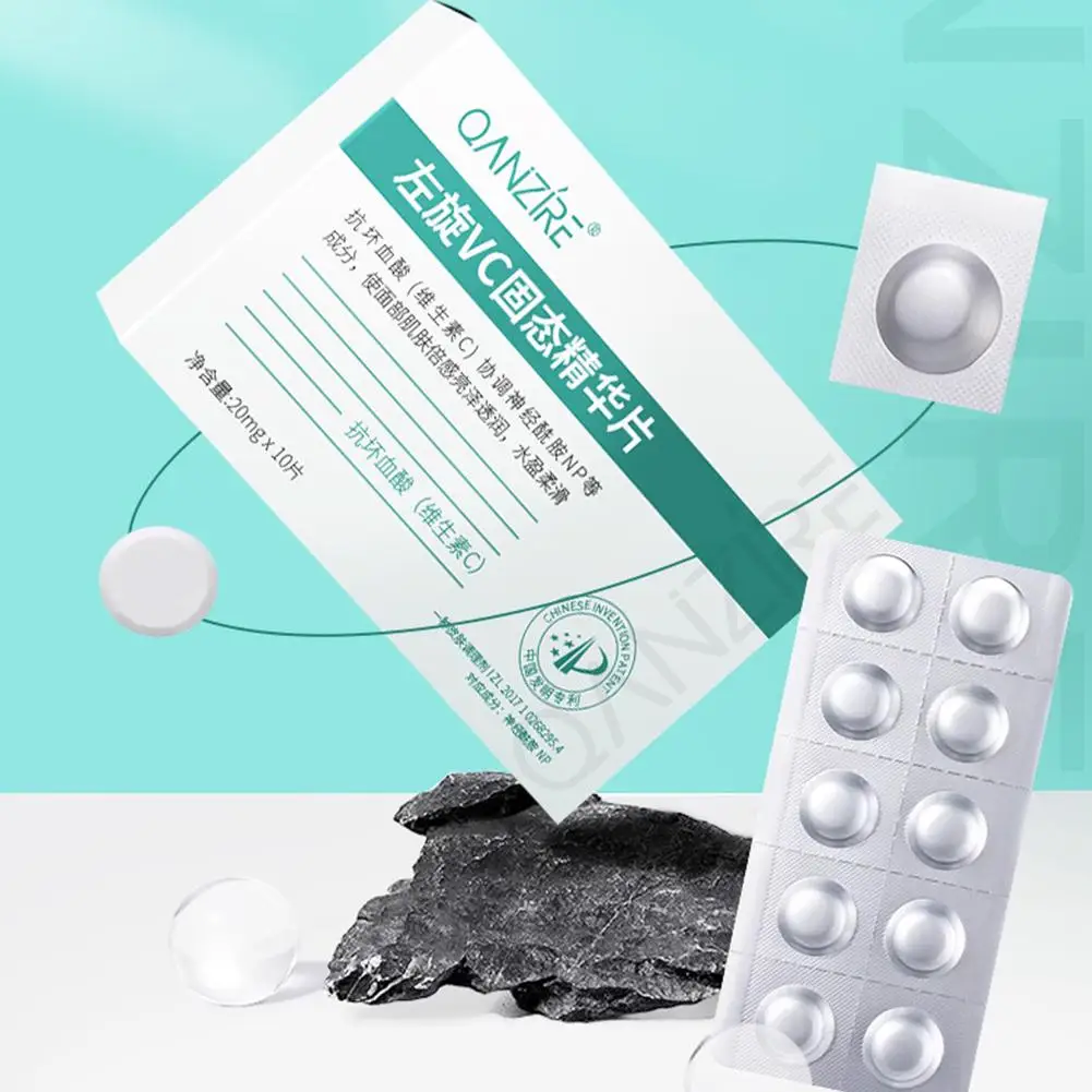 Levo VC Lyophilized Essence Tablets Brightening & Anti-Aging Skincare Portable Dissolvable Vitamin C Serum Hydrating Facial Care