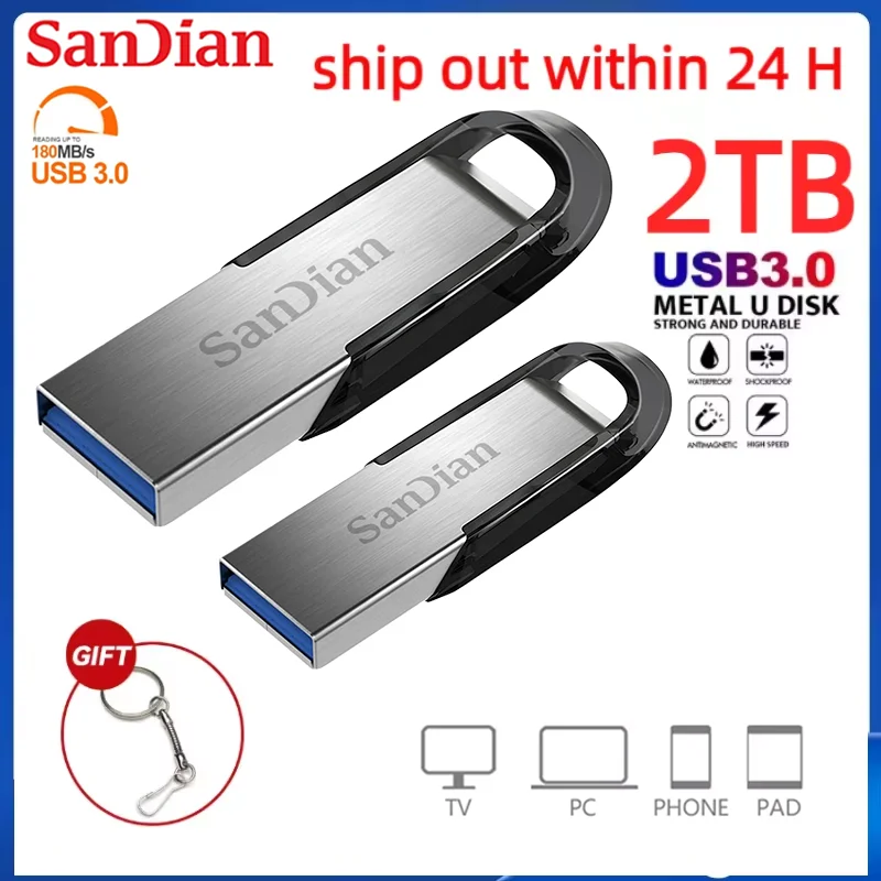 2Tb Usb3.0 Pen Drive 1Tb Usb Flash Drives Mini Pendrive 512Gb Pen Drive Memory Stick 128Gb 256Gb Disk Voor Tv Pc Computer Gaming