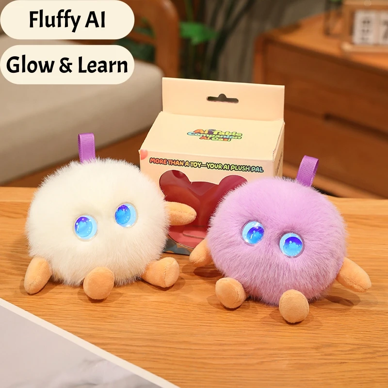 9cm AI Intelligent Robot Plush Toy Interactive Cute Robot Doll with Voice Conversation Wifi Emotional Companion Overseas Edition
