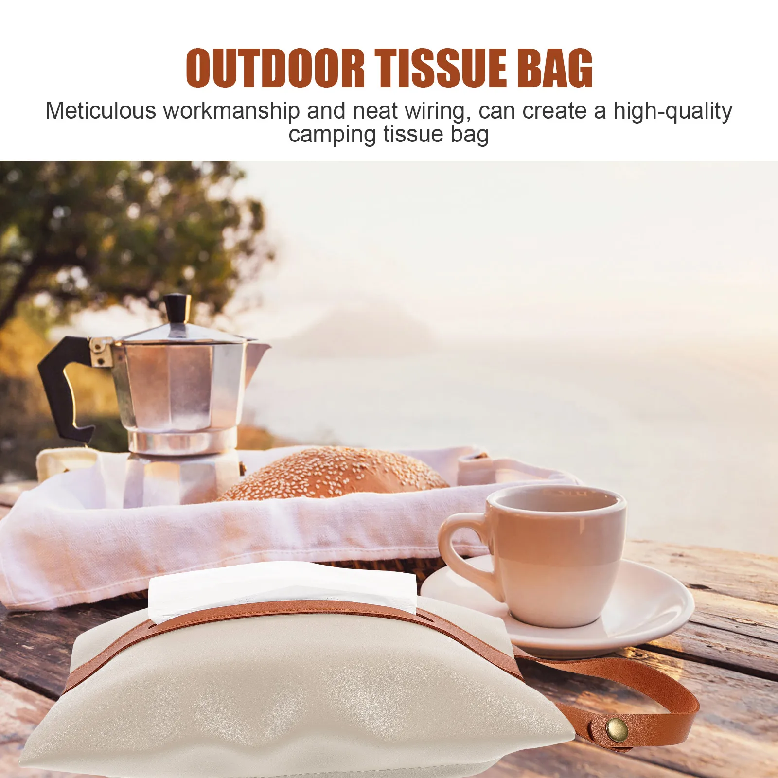 

Tissue Use Napkin Holder Interior Hanging Simple Design PU Material Space Saving Safe Driving Car Accessories
